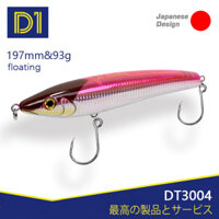 D1 Trolling Mồi 197mm 93g Bút Chì Nổi Câu Cá Big Stickbait Wobblers Cho Seabass Cá Ngừ Lungfish DT3004