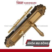 (D157HGT) Khoá tay gạt cửa gỗ mạ đồng cao cấp dày dặn, phong cách mới hiện đại sang trọng