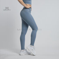 D2 - Quần dài tập gym nữ có túi tiện lợi, vải cotton poly spandex siêu nhẹ MINATEX - mặc êm ái, fit dáng không lộ.