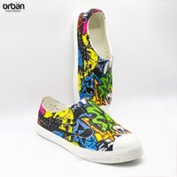 D2001 Giày nhựa, giày lười trẻ em thoáng khí, chống nước Eva Urban Footprint- giày nhựa đi mưa