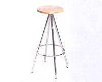 D22 Ghế đôn mặt gỗ chân inox Phú Mỹ