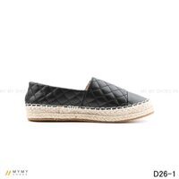 D26-1 Giầy Slip on da lì trần chỉ đế cói 3p