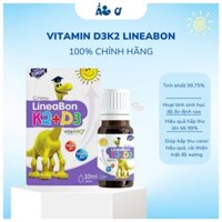 D3 K2 Lineabon bổ sung Vitamin D3 cho trẻ sơ sinh, giúp hấp thụ D3K2 Canxi, giảm còi xương, lọ 10ml
