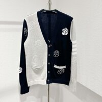 D4MS Thom Browne 1842Color Block Rose Cardigan
