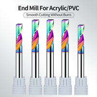 D6-D12mm nhựa acrylic nhôm tấm PVC Dao Phay Ngón Dao Phay Xoắn ốc một cánh Máy khắc điện
