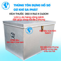 [D60 x R40 x C40 cm] Thùng tôn đựng hồ sơ, hòm tôn đựng tài liệu công ty, bìa còng, file càng cua