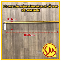 (D60cm x R11cm) TÚI BÓNG KÍNH OPP DÁN MIỆNG MÀNG NGỌC CÓ LỖ TREO - ĐÓNG GÓI TÓC GIẢ, HÀNG HÓA DỄ (1KG)