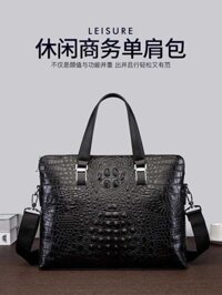 D7 Túi Xách Máy Tính Xách Tay Nam Túi Da Cá Sấu Túi Xách Nam Đi Lại Túi Xách Chéo Kinh Doanh Túi