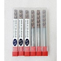 (D8-D12) Dao phay ngón hợp kim giá rẻ 4F-55HRC. Dao phay hợp kim 4F-55HRC chuyên phay thép.