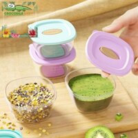 d8c Hộp Trữ Đồ Ăn Dặm Cho Bé Có Vạch Chia, Hộp Trữ Đông Đồ Ăn Dặm 120ml  dùng được trong lò vi sóng ư