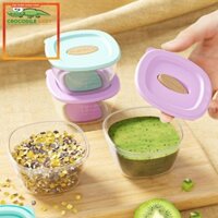 d8c Hộp Trữ Đồ Ăn Dặm Cho Bé Có Vạch Chia, Hộp Trữ Đông Đồ Ăn Dặm 120ml  dùng được trong lò vi sóng ư