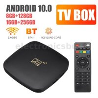 D9 Amlogic S905L2 Quad Core 4K Smart TV Box 2.4G 5G Dual Band WiFi Bluetooth Android 10.0 OTT Box AV HDMI0 Out