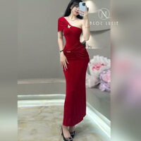 D959 - Đầm Body Dài Đuôi Cá Chéo Dây Cách Điệu Kết Hợp Phụ Kiện Tag Đi Tiệc, Hẹn Hò,… - Ngọc Lucie Dress Women