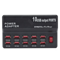 Đa 10 Cổng 12A 60W Sạc USB Nguồn Nhanh Trạm Sạc Cho iPhone 7 5 5S 6 6S Plus iPad LG Samsung AC Adapter