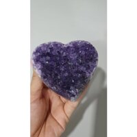Đá amethyst hình trái tim heart 194 gram