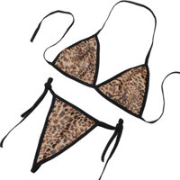Da Báo In Plus Kích Thước Cám Dỗ Đầm Gợi Cảm Nữ Bộ Đồ Lót Bikini Áo Ngực Nóng 328 Ba Điểm Gợi Cảm Thông