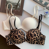 Da Báo In Quần Lót Liền Mạch Gợi Cảm Nữ Áo Ngực Nhỏ Push-Up Áo Ngực