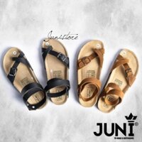 [DA BÒ THẬT] D16-Dép Sandal da bò cổ cao Unisex (Đế trấu) – Juni Store 📇 - ,