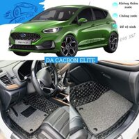 [Da Cacbon Elite] Thảm lót sàn ô tô - Thảm trải sàn ô tô 5D 6D da Cacbon Elite cao cấp Ford Fiesta chống nước, không mùi