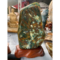 Đá CANXEDON xanh vàng tự nhiên, ( CXD1 - KL: 1.75kg, C: 22cm, R:12cm )