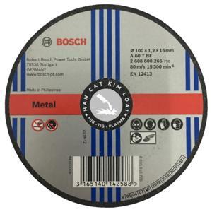 Đá cắt sắt Bosch 2608600266 100x1.2x16 mm