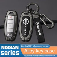 Da Chìa Khóa Xe Fob Ốp Lưng Vỏ Móc Khóa Từ Xa Giá Đỡ Bảo Vệ Dây Xích Cho Xe Nissan Juke March Almera Lá Navara NP300 Đá Livina Terra X-trail Notea Teana