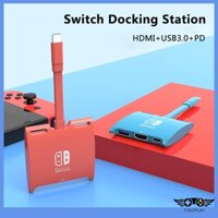 Đa chức năng 3 trong 1 Switch TV USB c Dock Station sang 4K TV HDMI PD Sạc USB 3.0 cho Nintendo Switch & Switch Oled Type c Docking Station