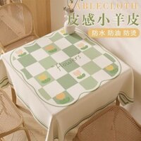 Da Cừu Vuông Khăn Trải Bàn Chống Thấm Nước Chống Dầu Dùng Một Lần Khăn Trải Bàn Nhỏ Tươi ins Phong Cách Vuông Khăn Trải Bàn