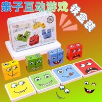 Đa dạng Mặt Cười Khối Rubik Đồ Chơi Trẻ Em Thay Đổi Mặt Khối Rubik Đôi Bốn Người Để Bàn Tương Tác Đồ Chơi Trẻ Em 2.27
