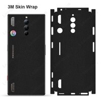 Da Decal Da Cho ZTE Nubia Red Magic 8 Pro Mặt Sau Bảo Vệ Màn Hình Bao Da 3M Bọc Đen Mờ Miếng Dán Phim