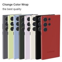Da Decal Màu Trơn Cho Samsung Galaxy S23 S22 S24 S25 Ultra Plus Mặt Sau Bảo Vệ Màn Hình Phim Bọc 3M Có Logo Matte Sticker