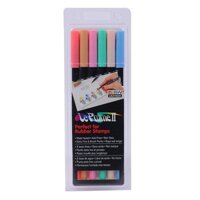 [DA ĐEN] Bút Marker Brush 2 Đầu Marvy 1122-6B (Pastel)