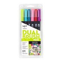 [DA ĐEN] Bút Tombow Dual Brush Pen Set Tropical 6