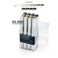 [DA ĐEN - QUẬN 3] Bút Marker Cao Cấp Copic Sketch 12 Màu - Warm Gray (SK-12-WG)