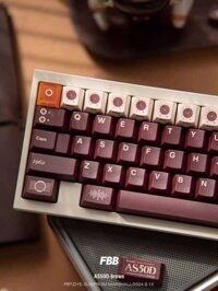 Da FBB Keycap Horse Spoon As50d Nhiệt Thăng Hoa Keycap Dày PBT Customized Bàn Phím Cơ Khí Brown