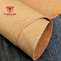 Da heo mặt cật cao cấp làm lót độ dày 0.6 đến 0.8 mm màu kem vàng thương hiệu Da Thuộc Sài Gòn - Da tấm