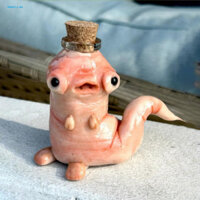 Da * Hoạt Hình Giun Jar Thiết Kế Giun Lọ Giun Nhựa Mini Đáng Yêu Có Nút Chặn Nút Chai Để Trang Trí Nhà Bếp Hoạt Hình Dễ Thương Hình Giun Lưu Trữ Bình Để Trang Trí Bàn Đường Muối