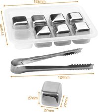 Đá inox Firschoie set 8 viên + dụng cụ gắp Hàng Đức