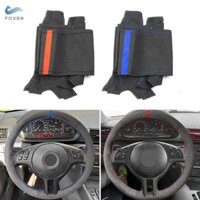 Da Lộn Da Đục Lỗ Tay Khâu Vô Lăng Bao Viền Bảo Vệ Có Dải Cho Xe BMW E39 E46 325i X5 E53 Z3