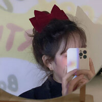 Da Lộn Nơ Đỏ Mỏ Vịt Kẹp Tóc Cao Cấp Nữ Đầu Lưng Phụ Kiện Tóc #HD211FS#