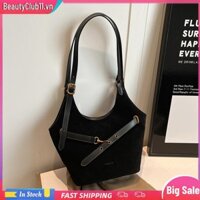 Da lộn Tote Nữ Túi xách Hobo Dung tích lớn đeo vai cổ điển Satchel