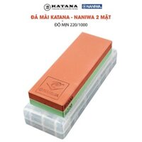Đá mài dao Naniwa 2 mặt độ mịn #220/#1000 (có đế) (185x65x30) NKP-220/1000C