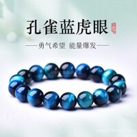 Đá mắt hổ tự nhiên Malachite đá mắt hổ màu xanh chuyển vòng đeo tay mắt mèo