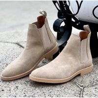 da nam [ Hàng Cao Cấp ] Chelsea Boots Da Lộn Tan