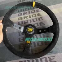 Đa Năng 14Inch OMP Racing STERING Wheel Drift Suede Đĩa Sâu Vô Lăng