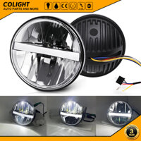 Đa Năng 5 3/4 Inch 5.75 "Đèn Led Ô Tô Xe Máy Đèn Pha H4 Phare Farol Moto Đèn Pha Dành Cho Xe Honda Yamaha Suzuki