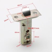 Đa năng 51/60/70MM phòng tắm khóa trụ lưỡi đơn cửa gỗ phụ kiện