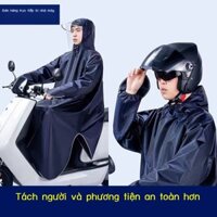 [Đa Năng] Áo mưa đi xe đạp pin có tay loại mới, to và dày, che một chân, áo dài đi xe đạp toàn thân