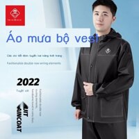 [Đa Năng] Bộ áo mưa bỏ túi và quần đi mưa dành cho người lớn, xẻ tà mang đi, xe máy điện chống mài