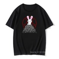 Đa Năng Dễ Thương Sát Thủ Áo nam Thỏ Trắng Áo Đầu Lâu Tee Bunny Hoạt Hình Áo Thun Cotton Tee Thời Trang Đa Năng Áo nam 706796
